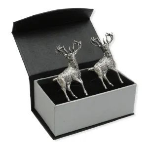 Standing Stag Pewter Cufflinks