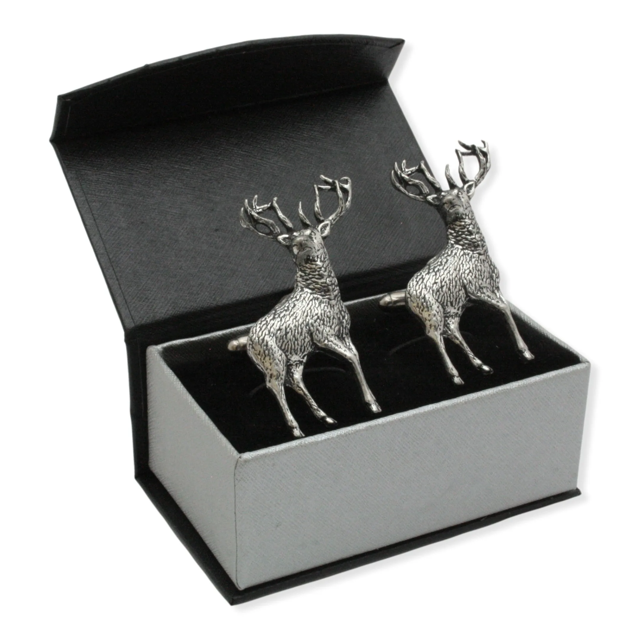 Standing Stag Pewter Cufflinks
