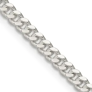 Sterling Silver 3.25mm Domed Curb Chain Necklace