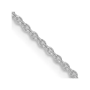 Sterling Silver Rhodium-plated 1.5mm Cable Chain Necklace w/4in ext.