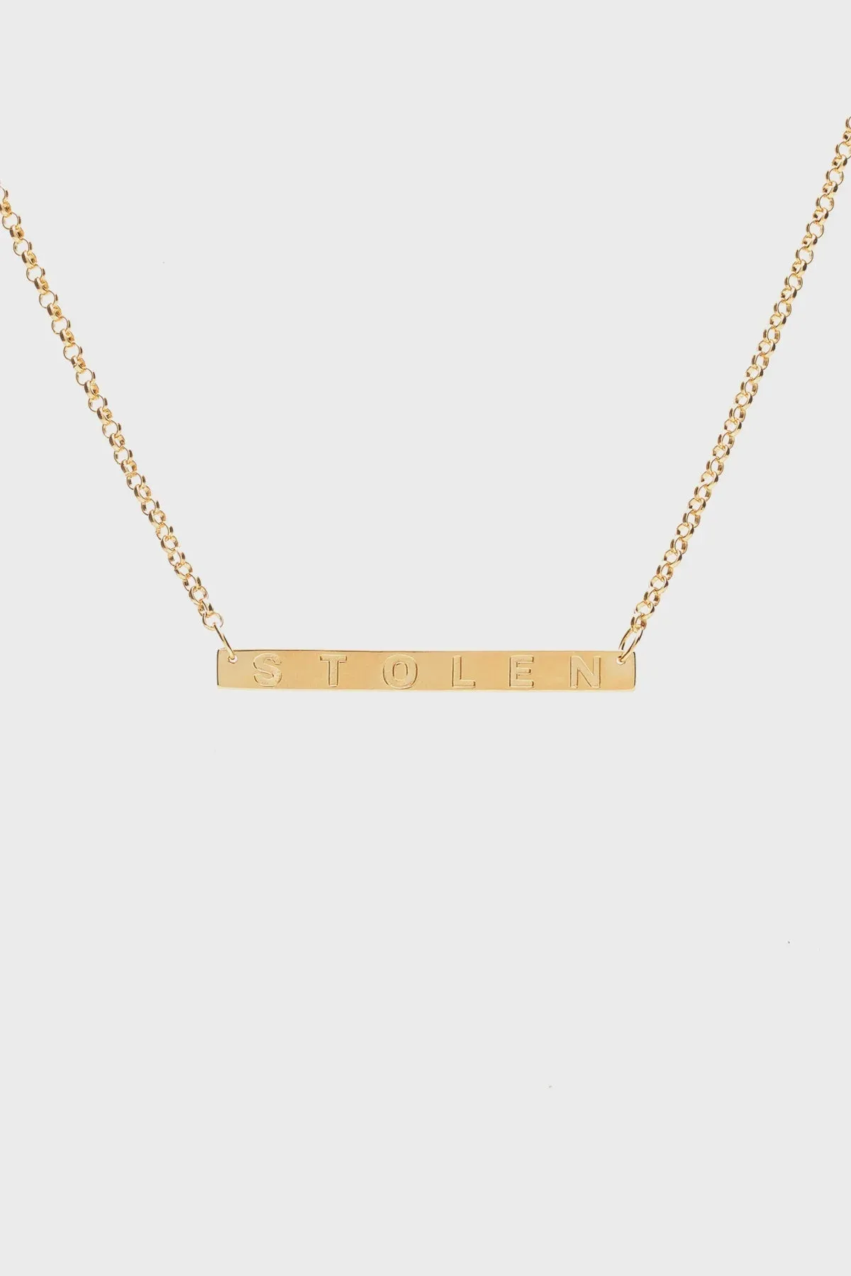 Stolen Plank Necklace - Gold Plated