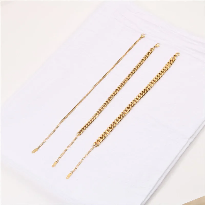 Thick chain anklet women
