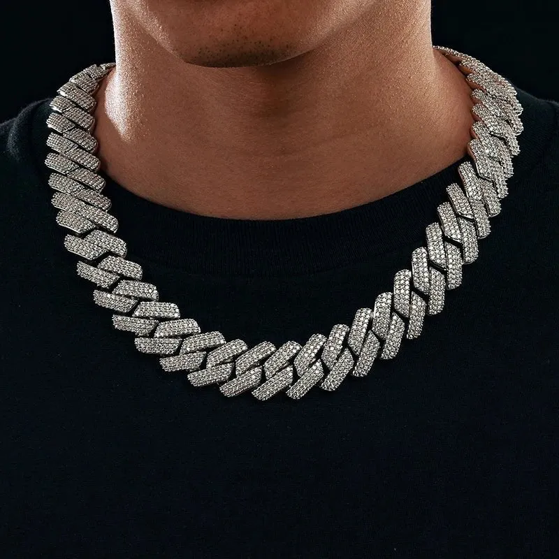 Two Row Cuban Chain Necklace - 20mm