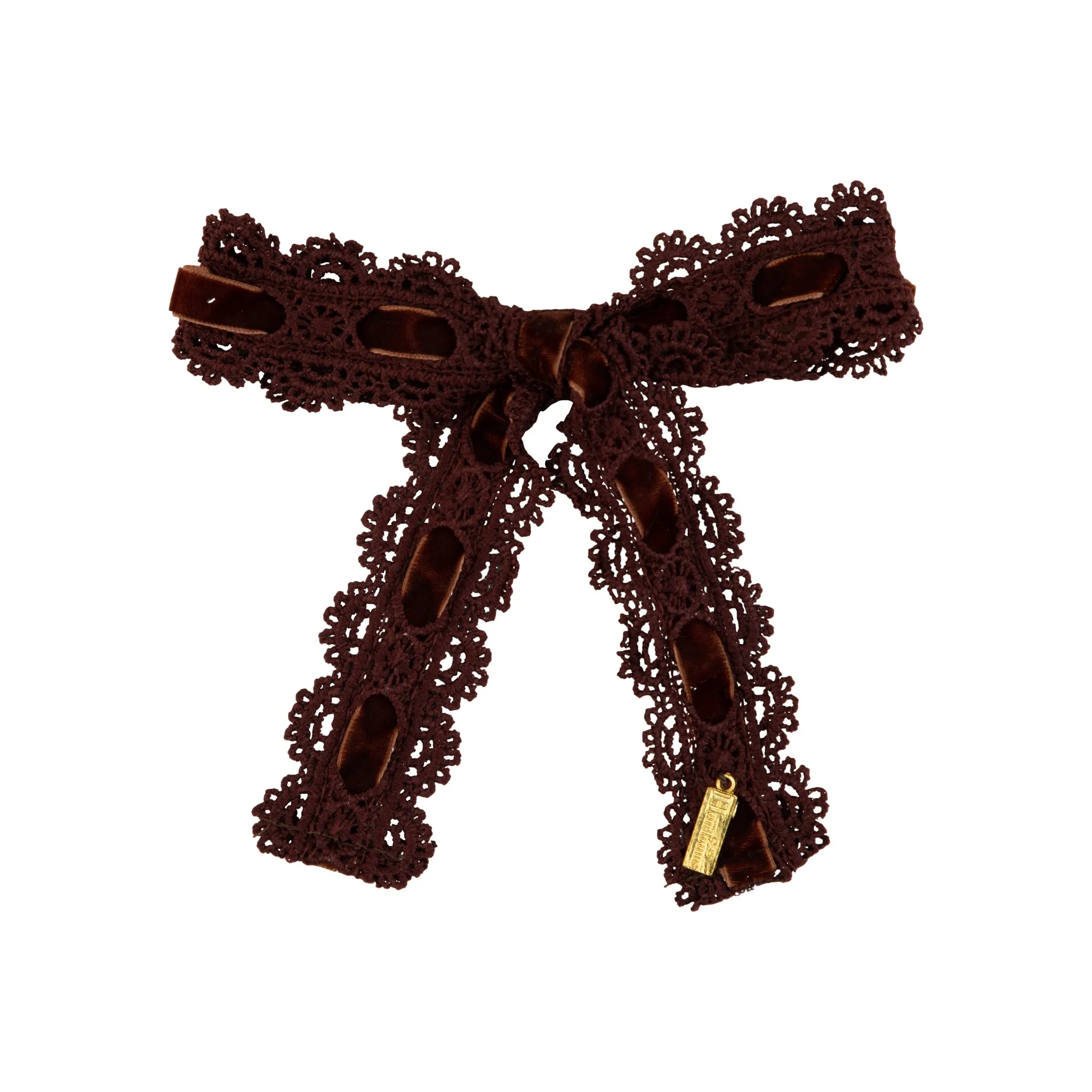 Velvet Lace Medium Bow