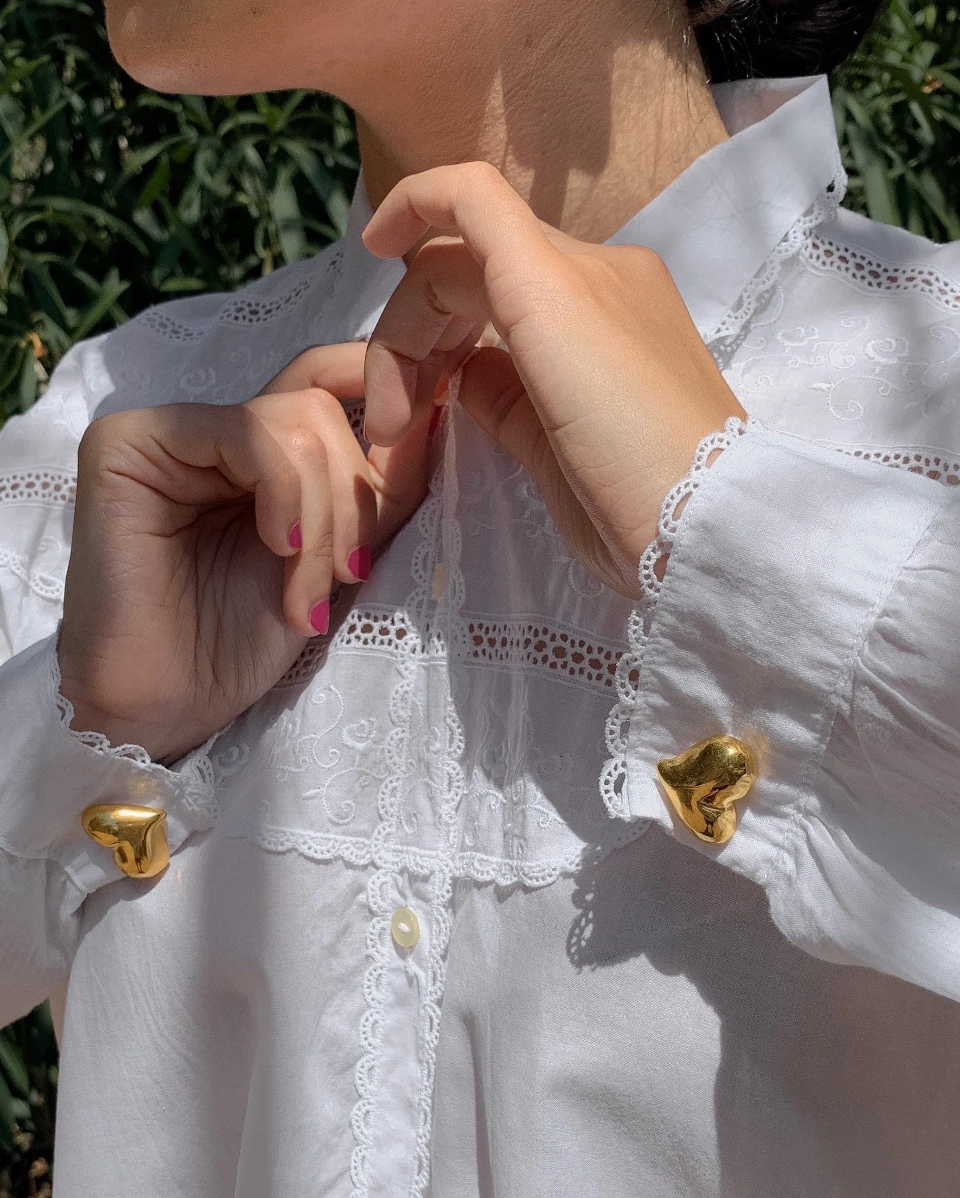 Vintage Designer Christian Lacroix Heart Shaped Cufflinks