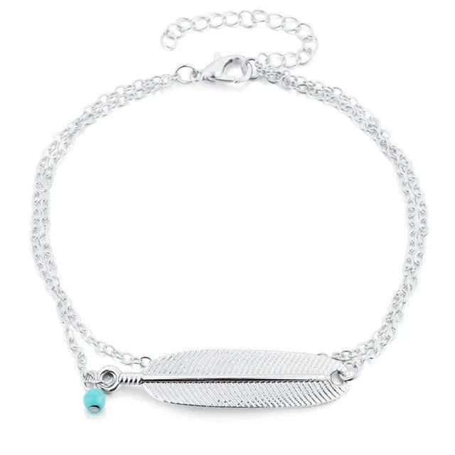 Vintage Gold and Silver Anklets