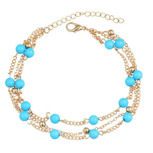 Vintage Gold and Silver Anklets