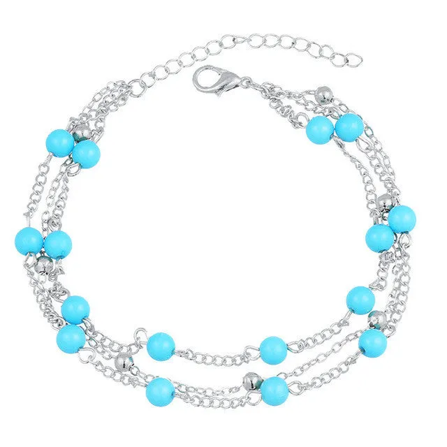 Vintage Gold and Silver Anklets
