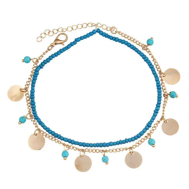 Vintage Gold and Silver Anklets