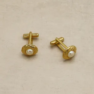 Vintage Woven Pearl Cufflinks