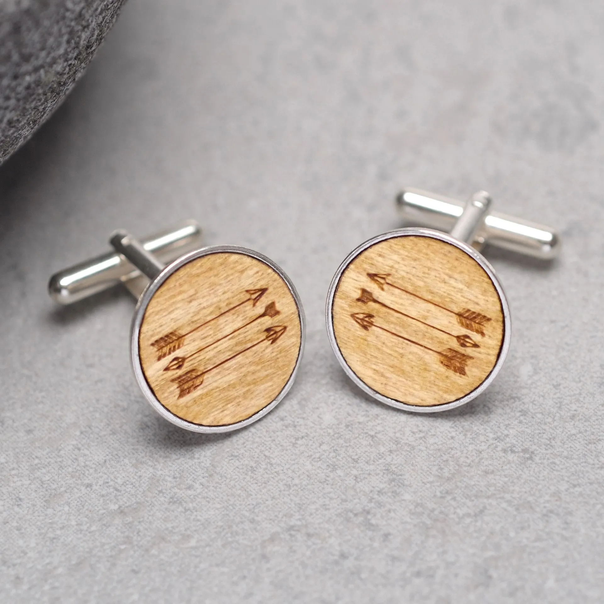 Wooden Arrow Cufflinks
