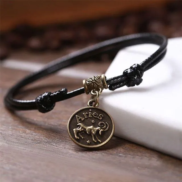 Zodiac Signs Anklet Bracelet Barefoot Sandal Beach Foot Chain