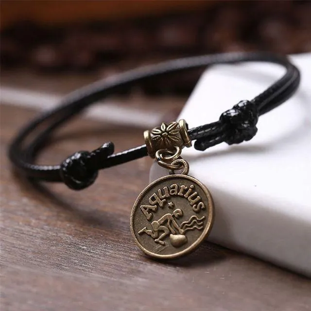 Zodiac Signs Anklet Bracelet Barefoot Sandal Beach Foot Chain