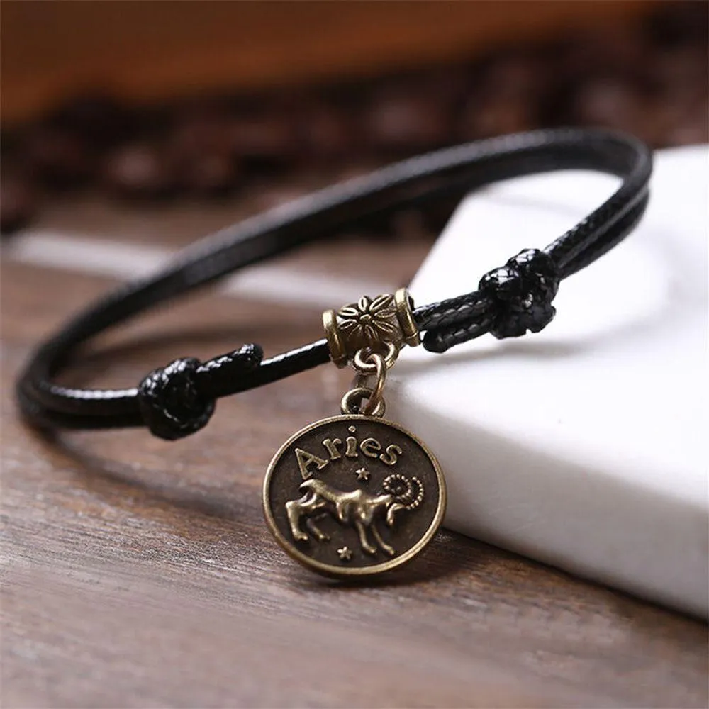 Zodiac Signs Anklet Bracelet Barefoot Sandal Beach Foot Chain
