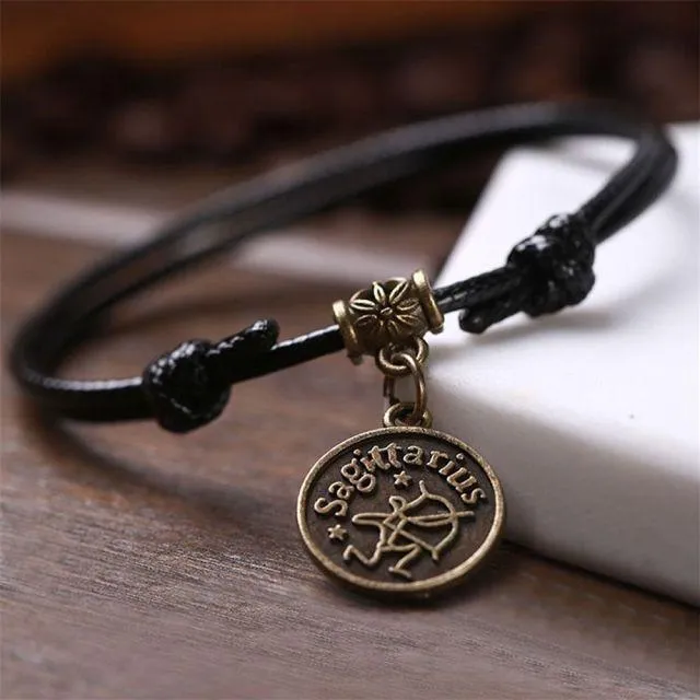 Zodiac Signs Anklet Bracelet Barefoot Sandal Beach Foot Chain